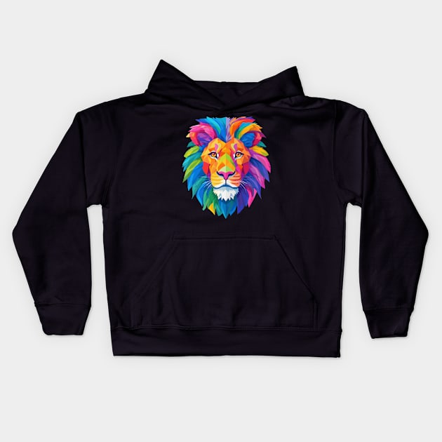 lion cartoon Kids Hoodie by SHINIGAMII